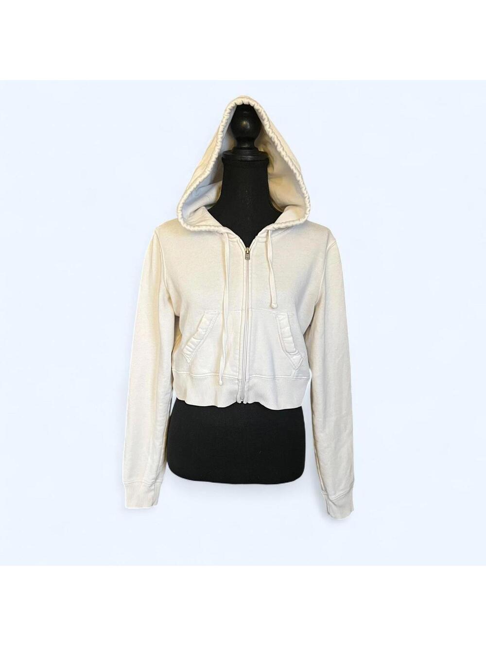 Y2K Hollister cropped zip hoodie Size Medium 🤍